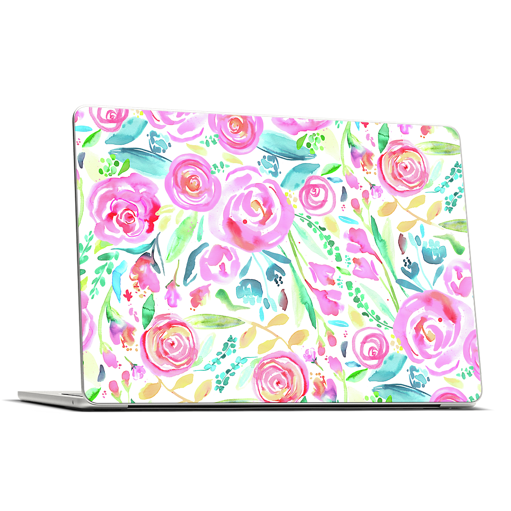 Sweet Floral Roses Pastel Bouquet MacBook Skin