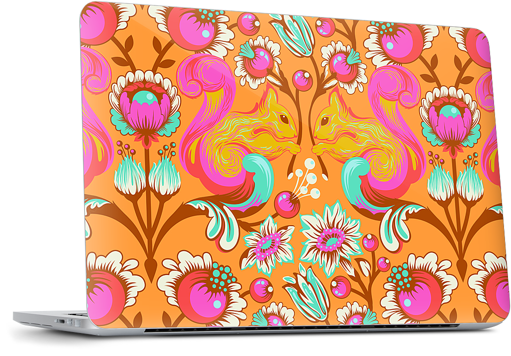 Squirrel Begonia MacBook Skin