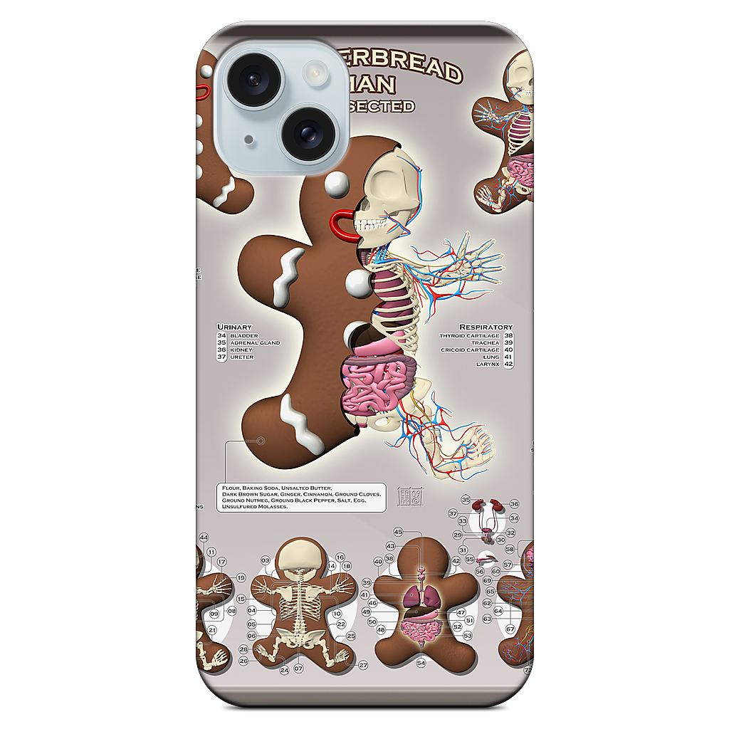 Gingerbread Man Dissected iPhone Case