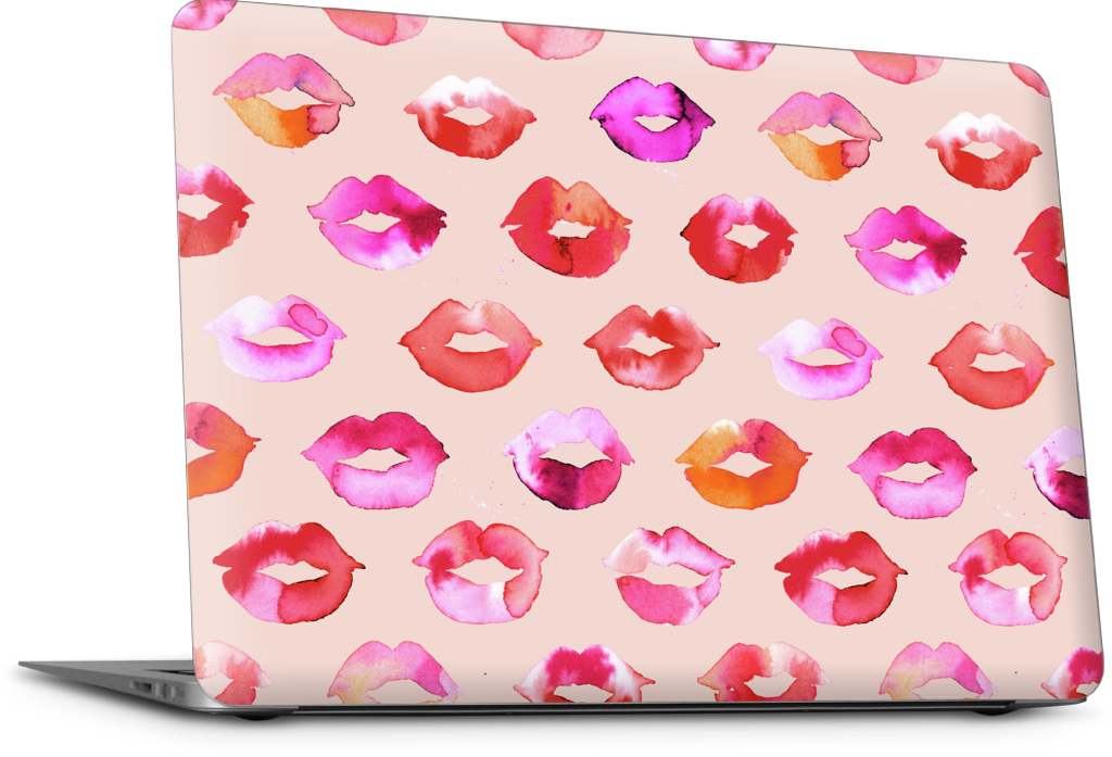 Sweet Coral Pink Lips MacBook Skin