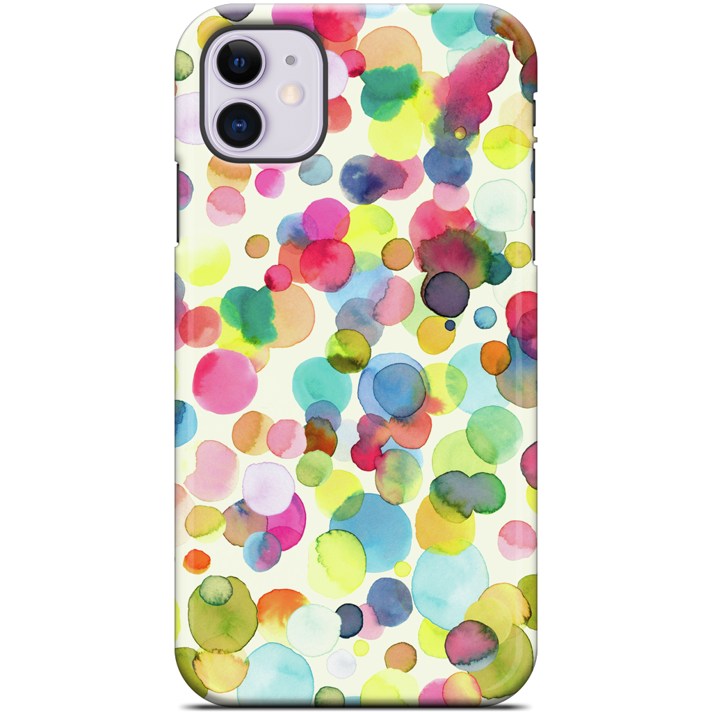 Watercolor Colorful Drops iPhone Case