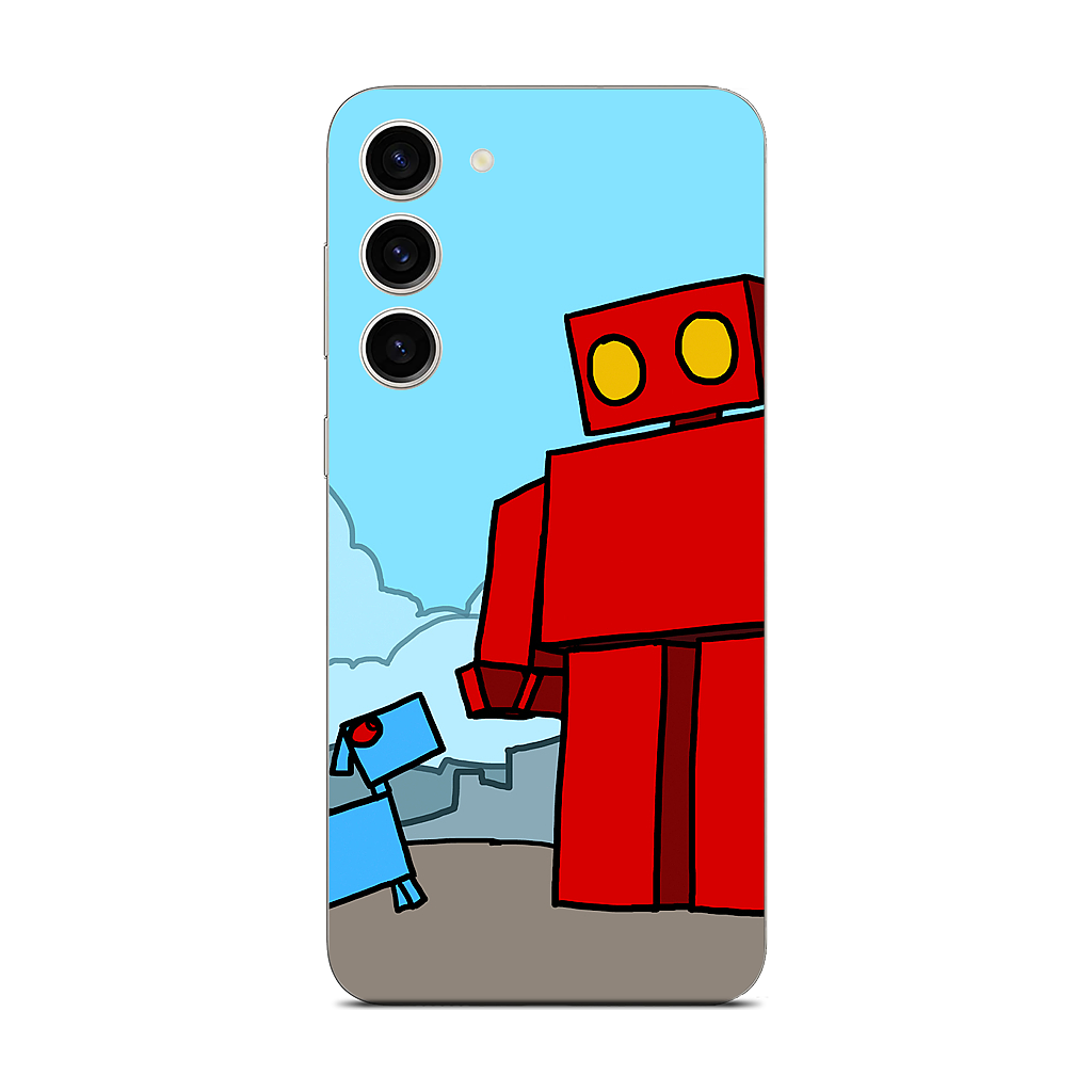 Red Robot Leaving The City Samsung Skin