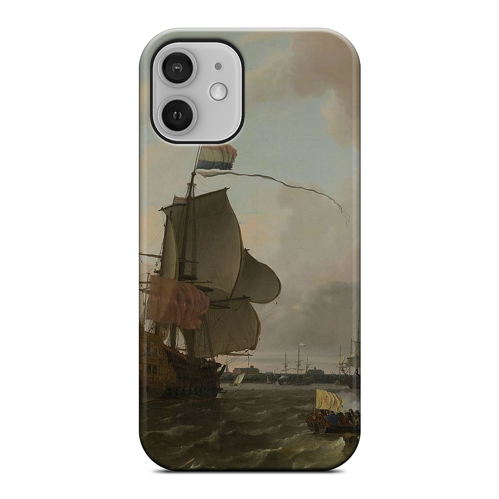 The Warship Brielle on the Maas Rotterdam iPhone Case