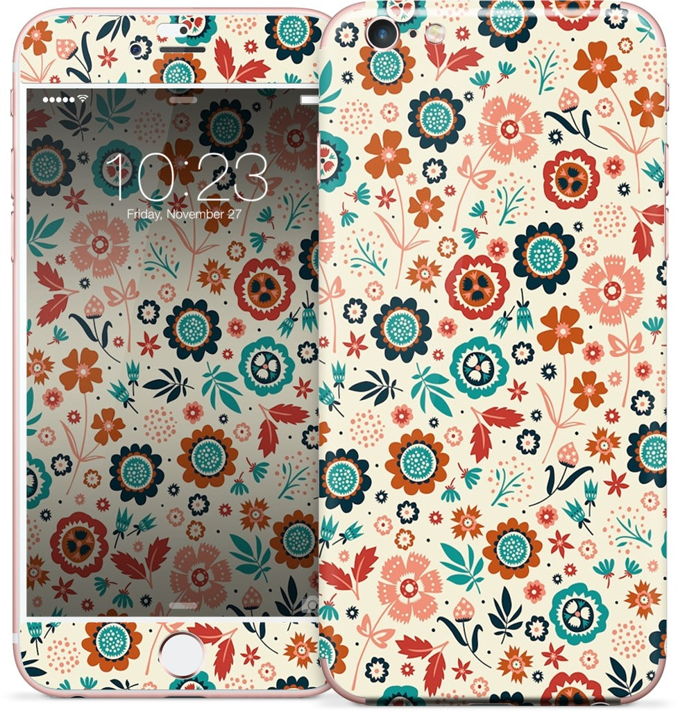 Folk Flowers iPhone Skin