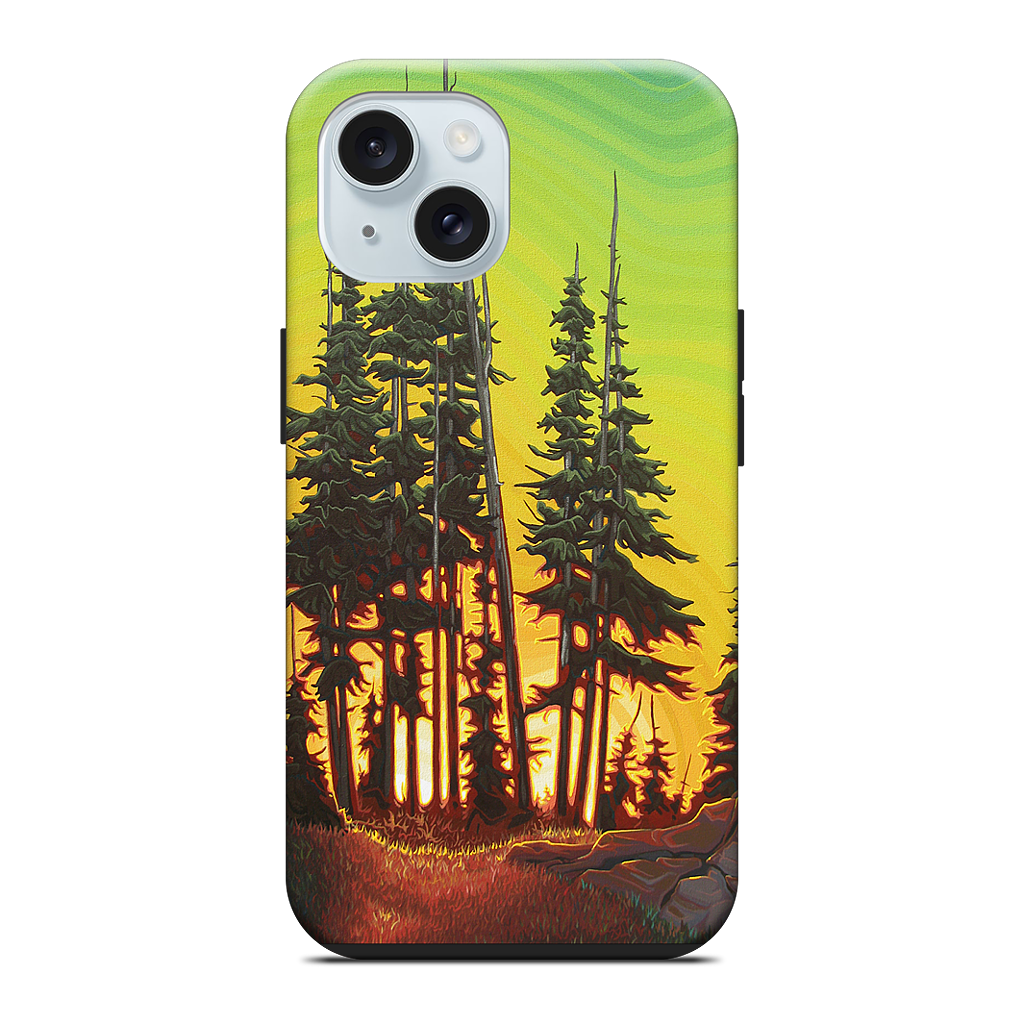 Green Skies At Night iPhone Case
