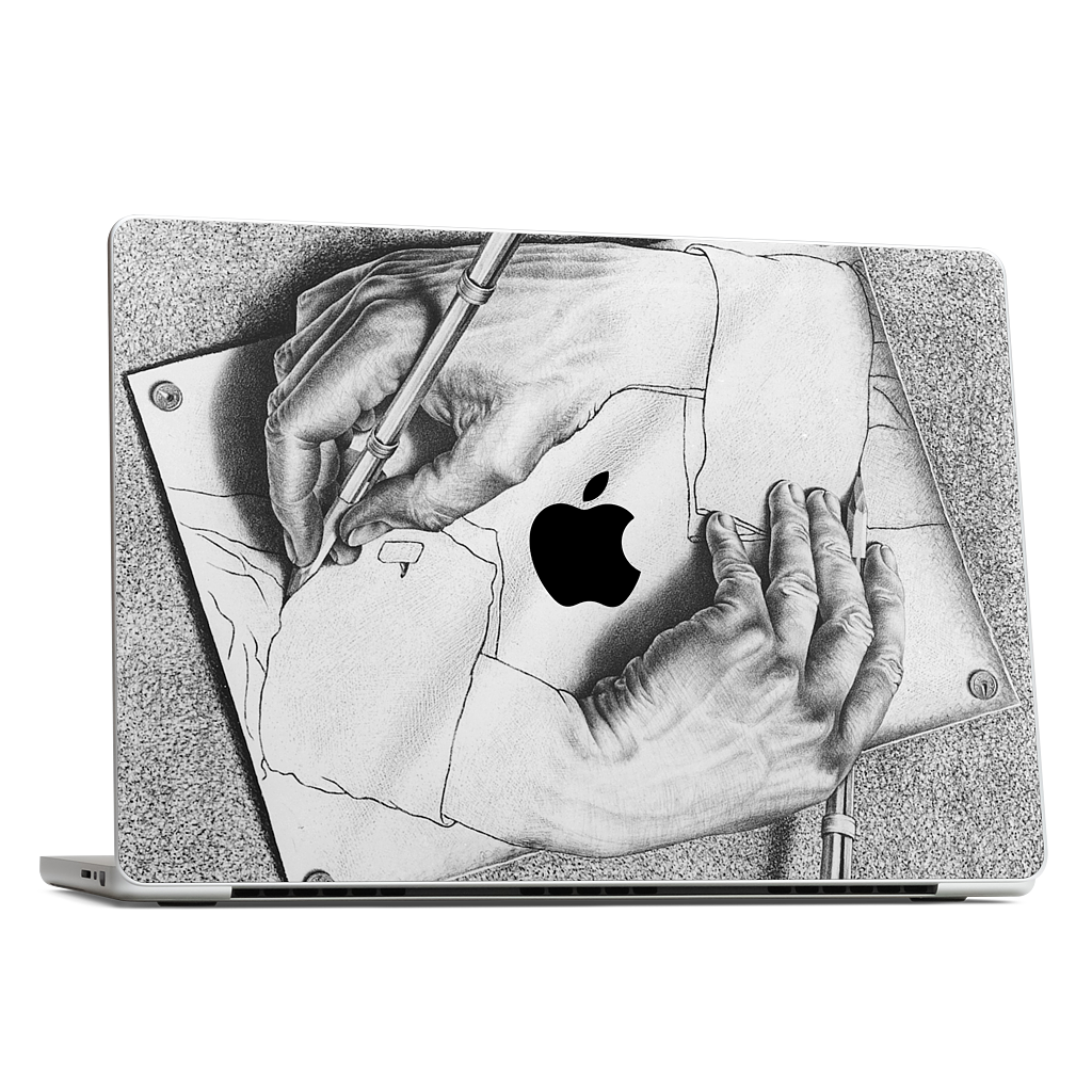 Drawing Hands MacBook Skin