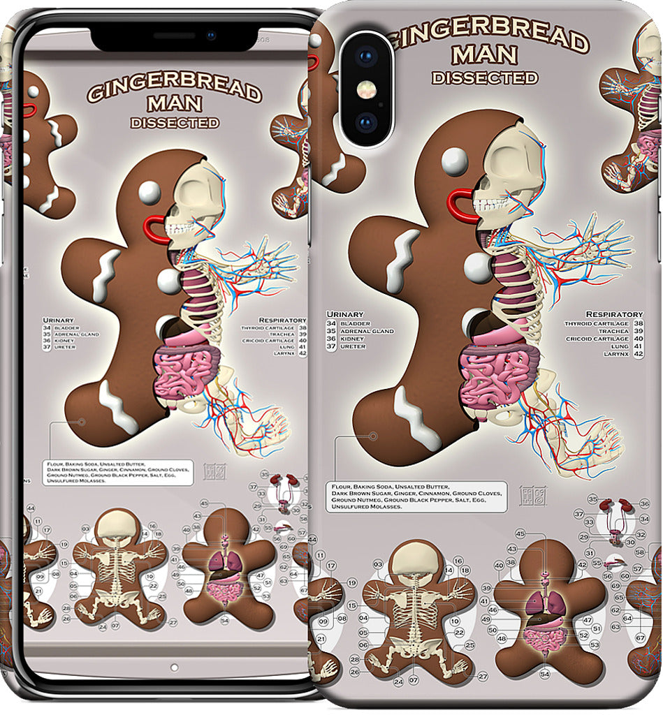 Gingerbread Man Dissected iPhone Case