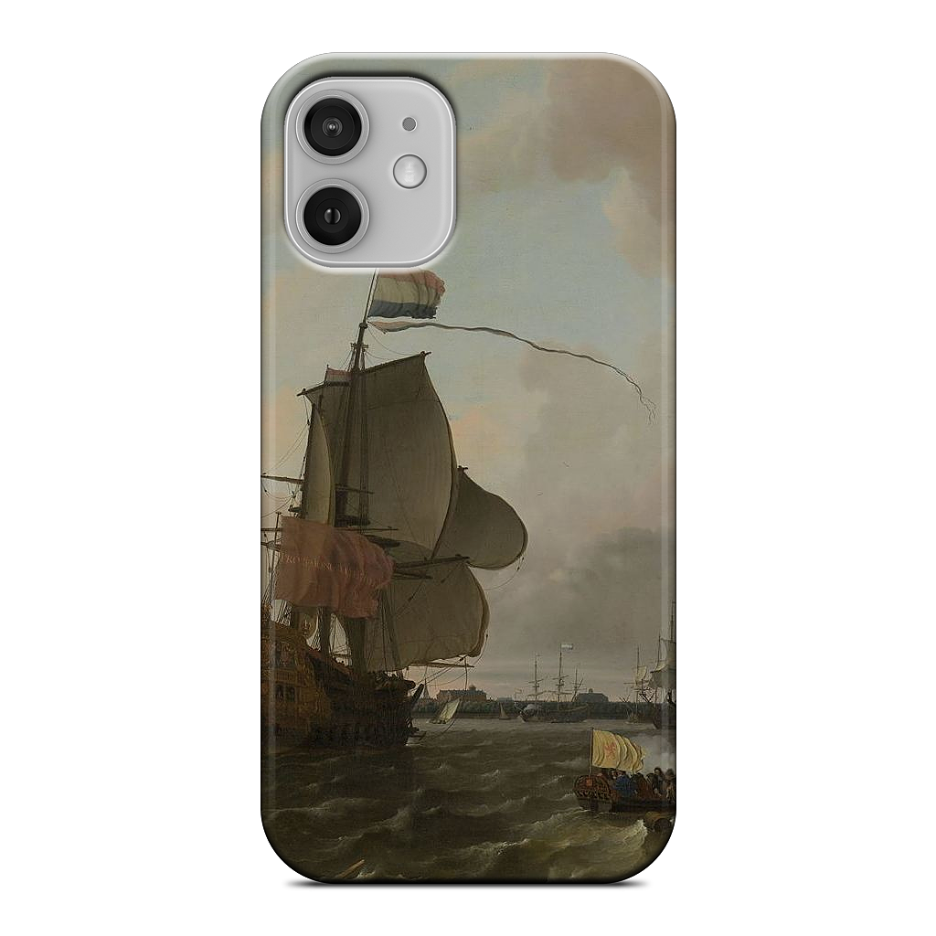 The Warship Brielle on the Maas Rotterdam iPhone Case