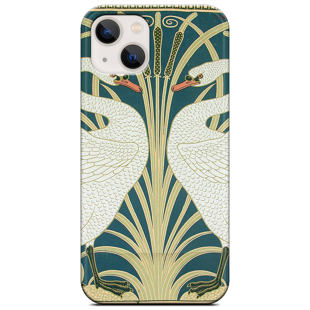 Swans and Irises iPhone Case