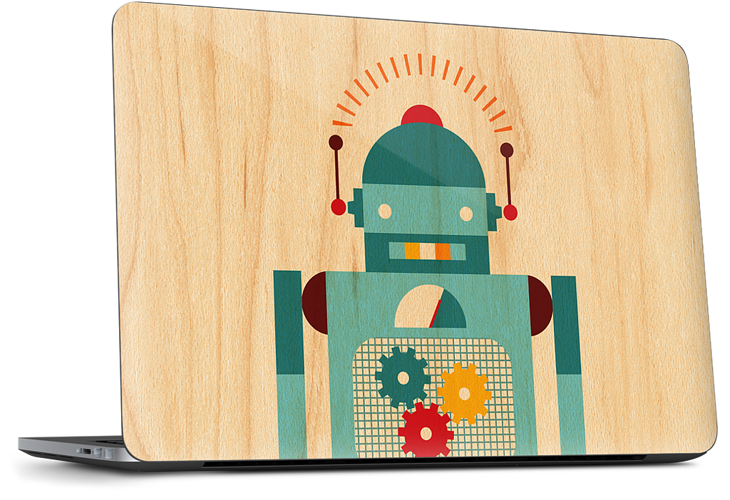 Blue Robot Dell Laptop Skin
