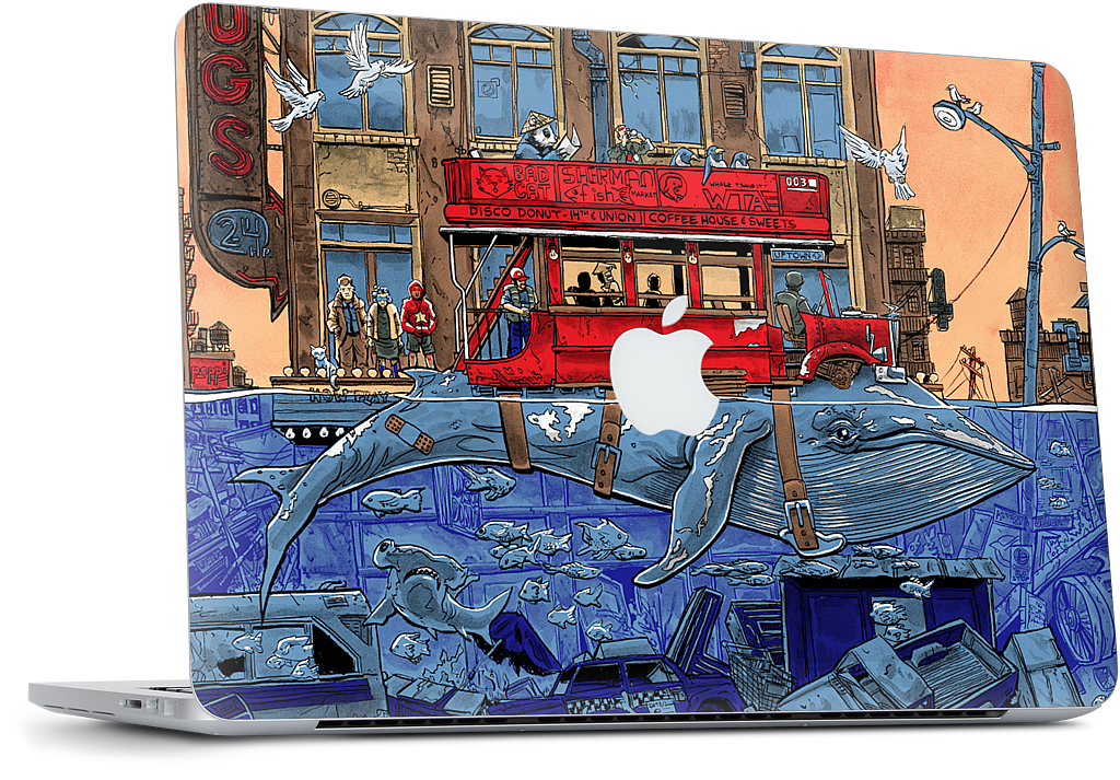 Northbound Whale MacBook Skin