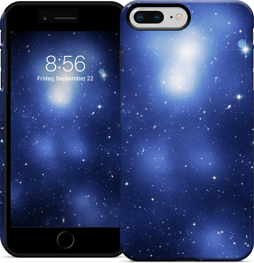 Galaxy Cluster Blue iPhone Case