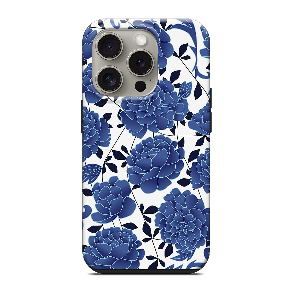 Blue flowers iPhone Case