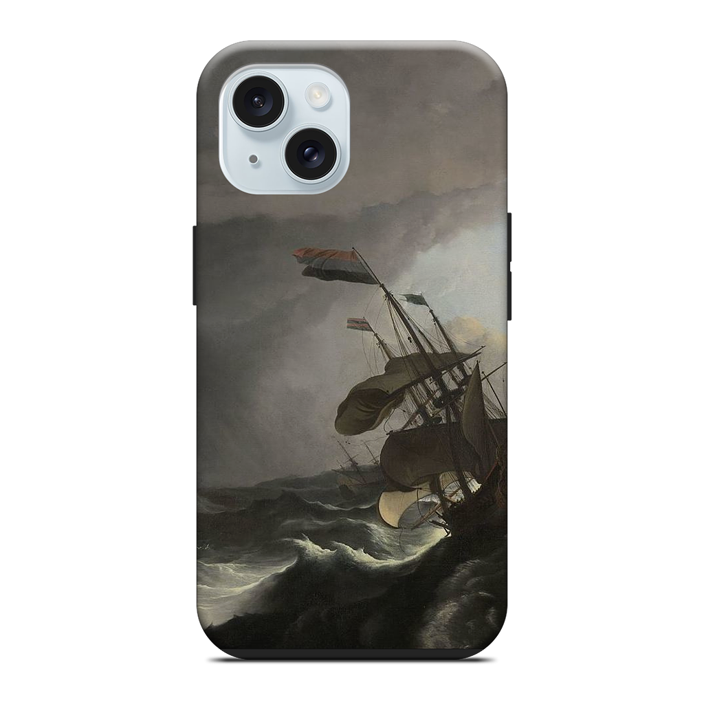 Warships During a Storm iPhone Case