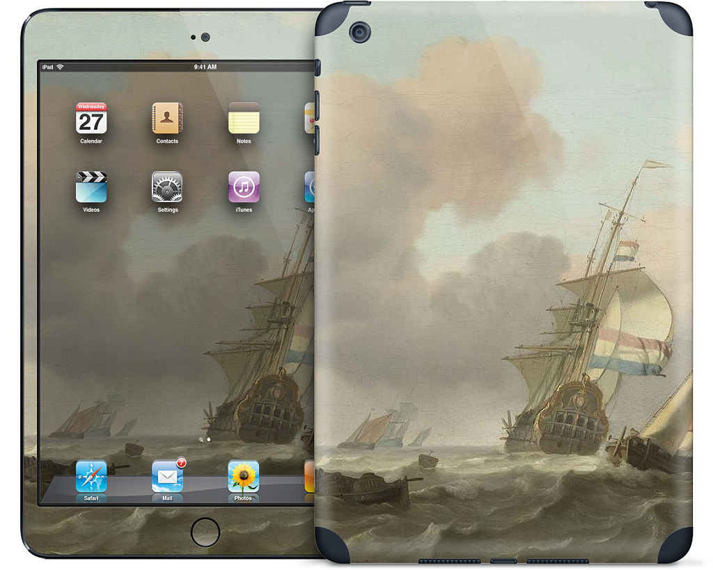 Ships in Choppy Sea iPad Skin