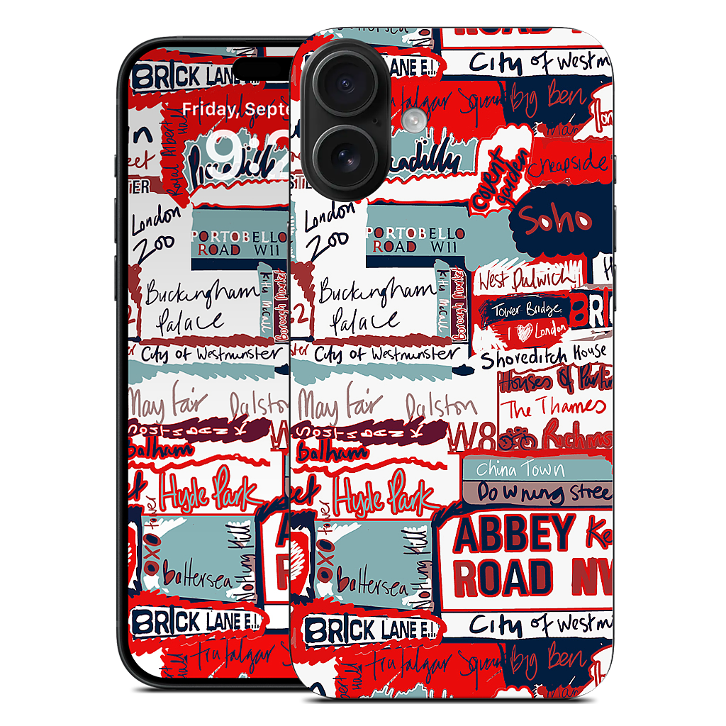 London Words iPhone Skin