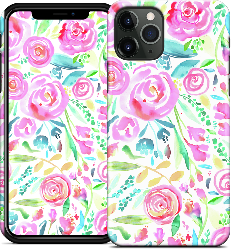 Sweet Floral Roses Pastel Bouquet iPhone Case