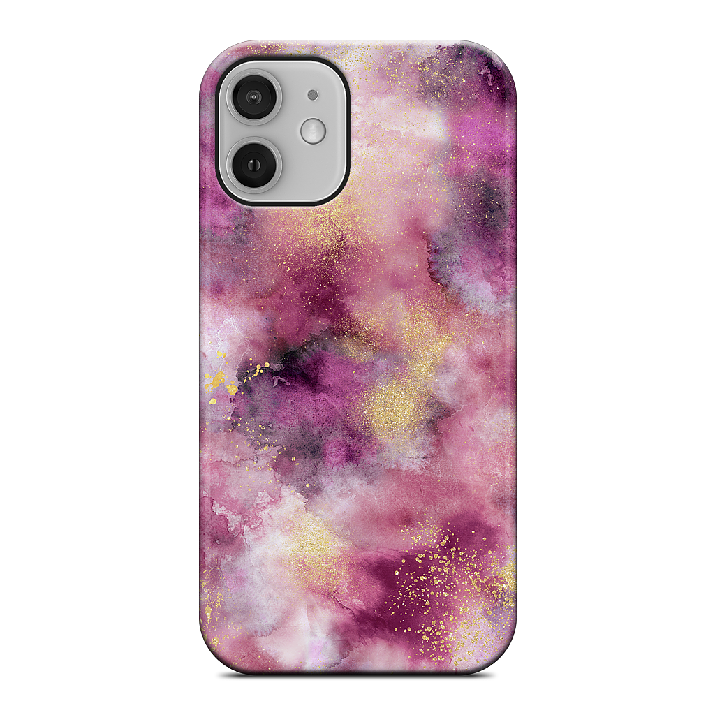 Watercolor Marble Pink Gold iPhone Case