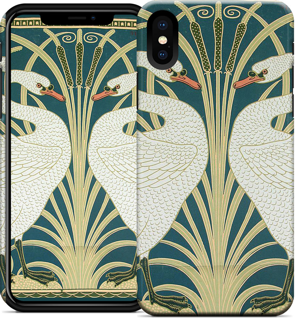 Swans and Irises iPhone Case
