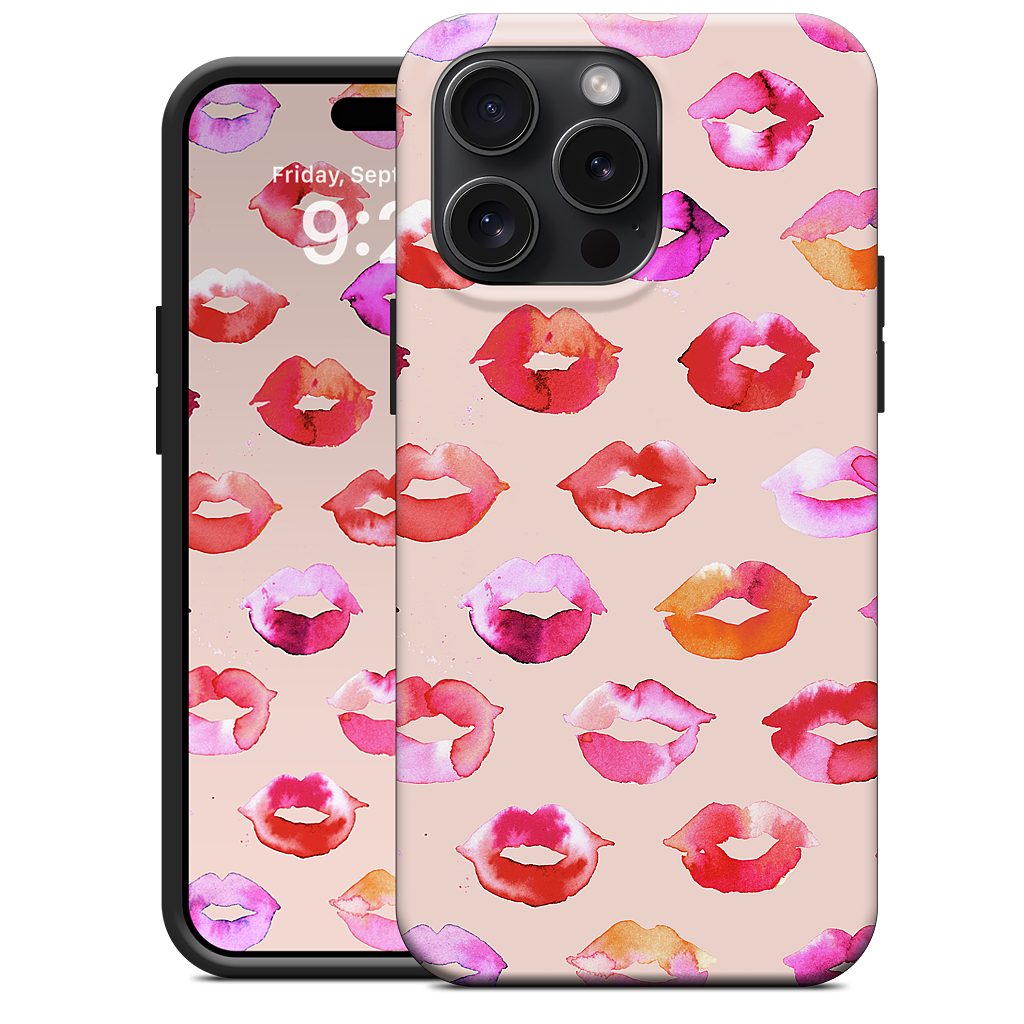 Sweet Coral Pink Lips iPhone Case