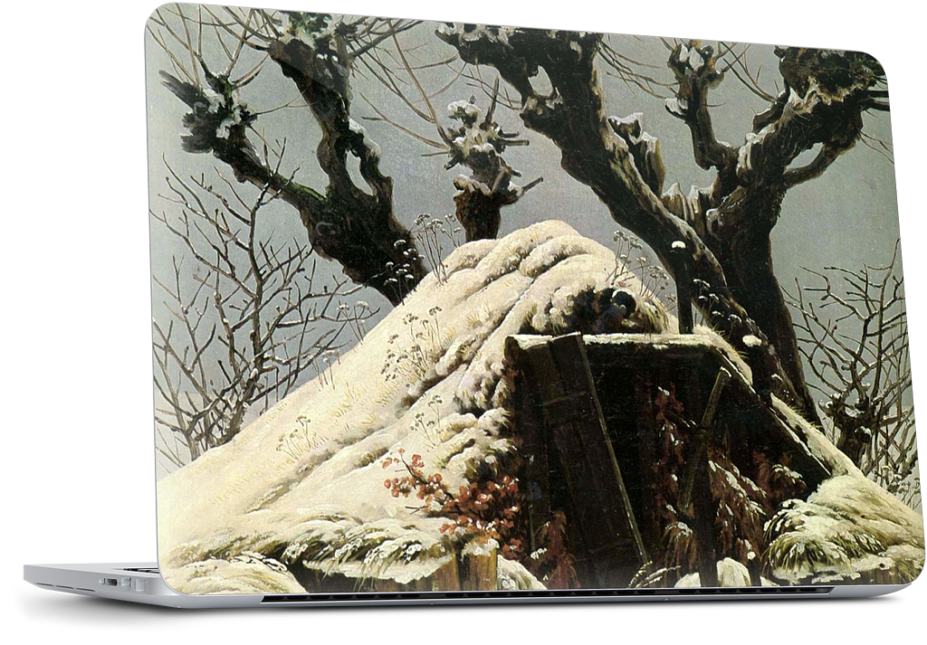 Snowy Cottage MacBook Skin
