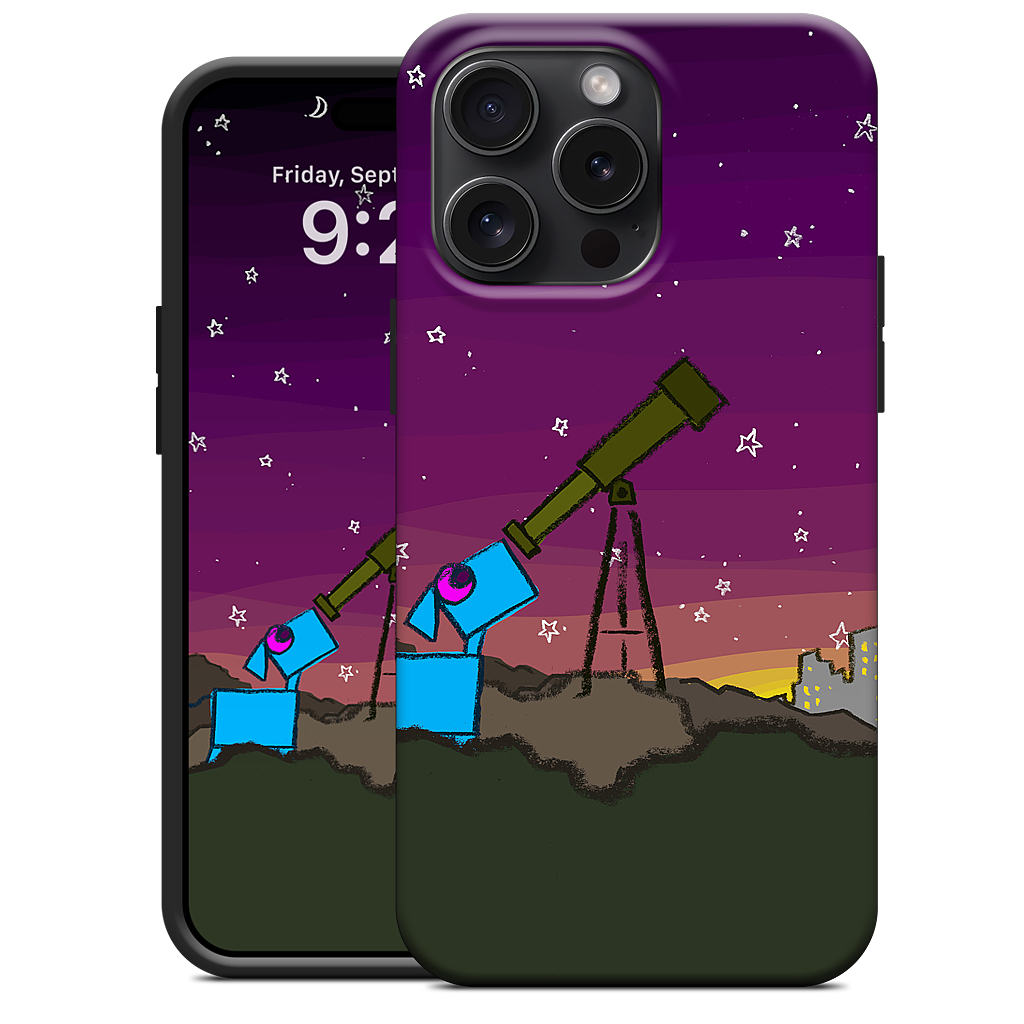 Space Dog Telescope iPhone Case