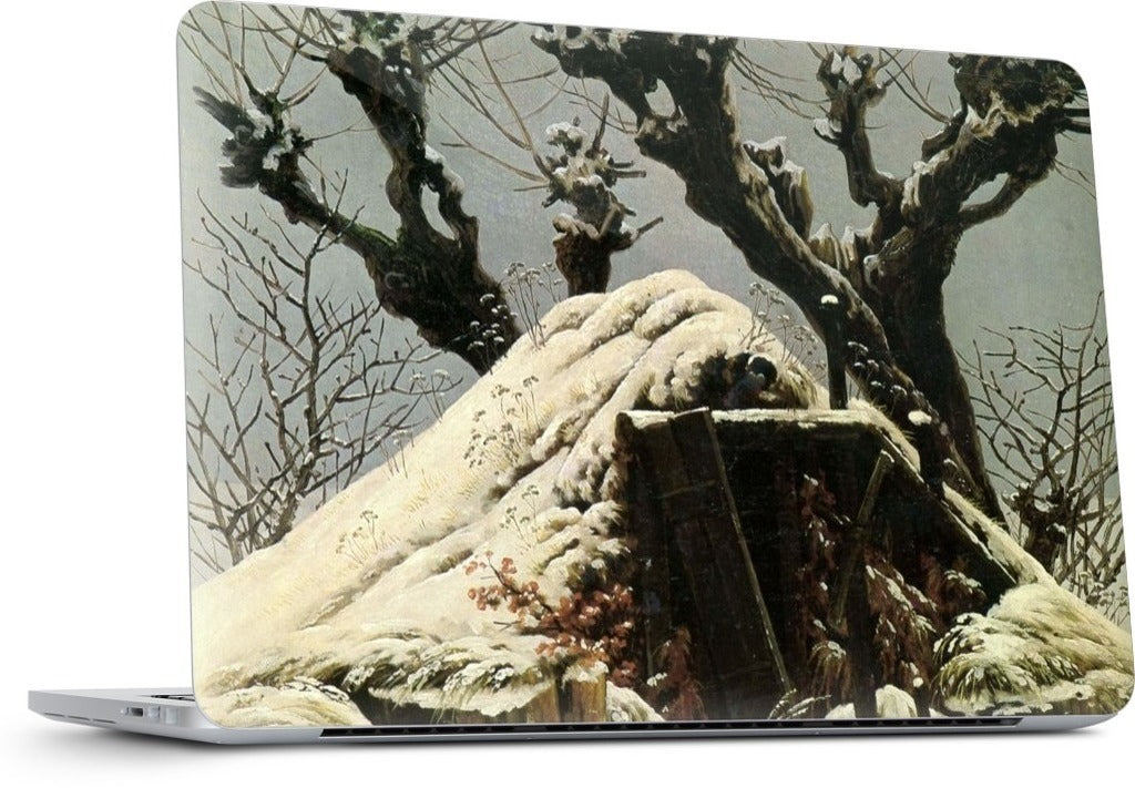 Snowy Cottage MacBook Skin