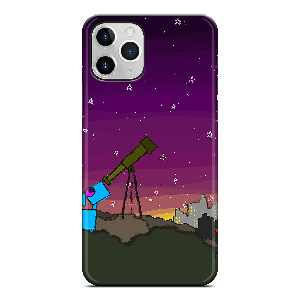 Space Dog Telescope iPhone Case