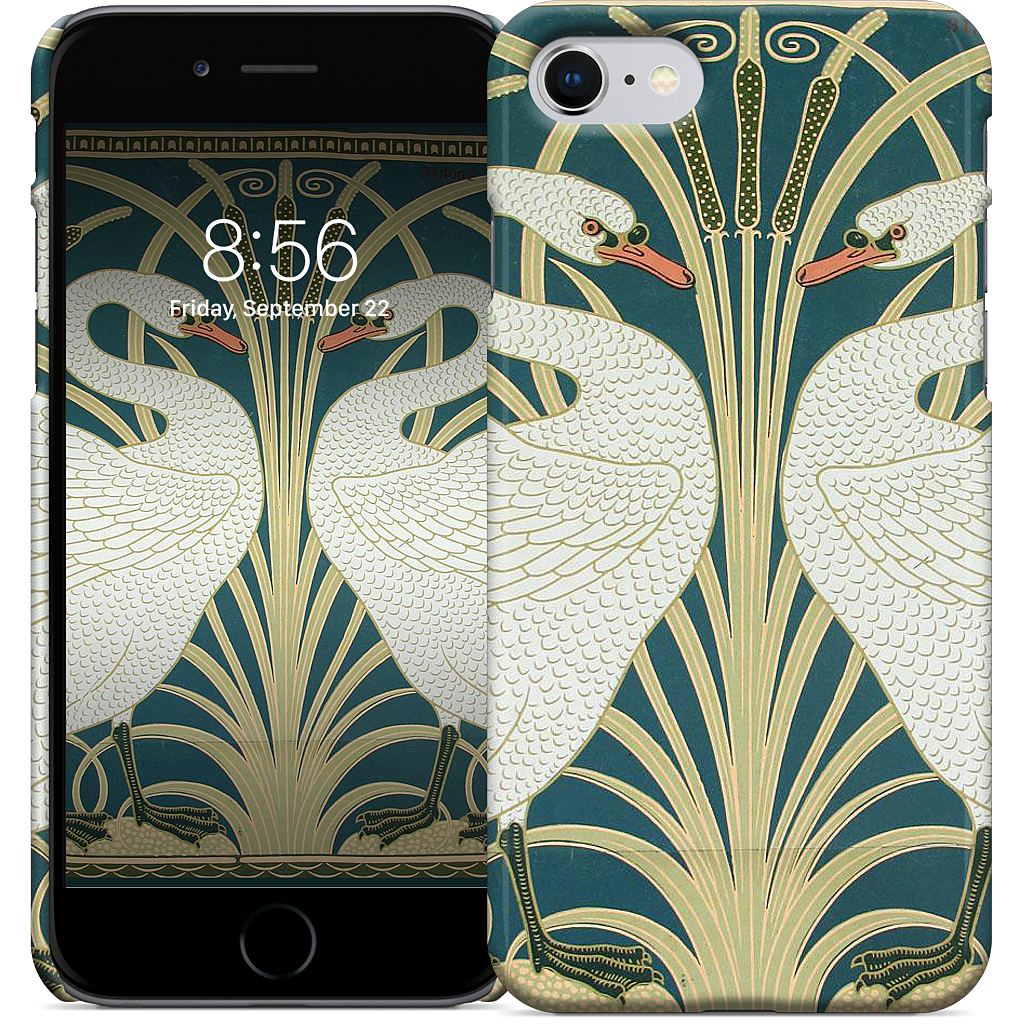 Swans and Irises iPhone Case