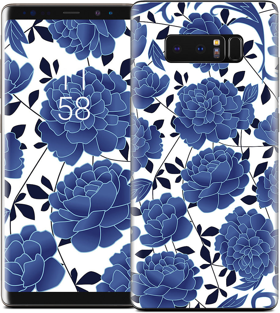 Blue flowers Samsung Skin