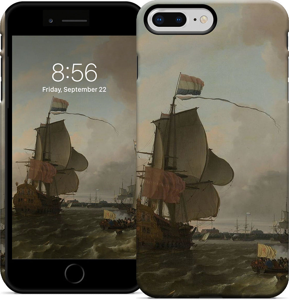 The Warship Brielle on the Maas Rotterdam iPhone Case