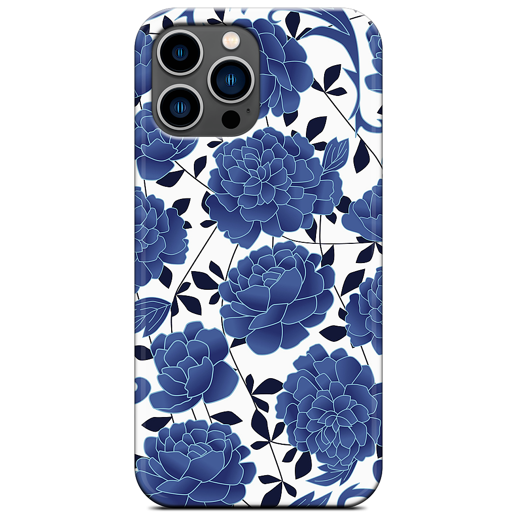 Blue flowers iPhone Case