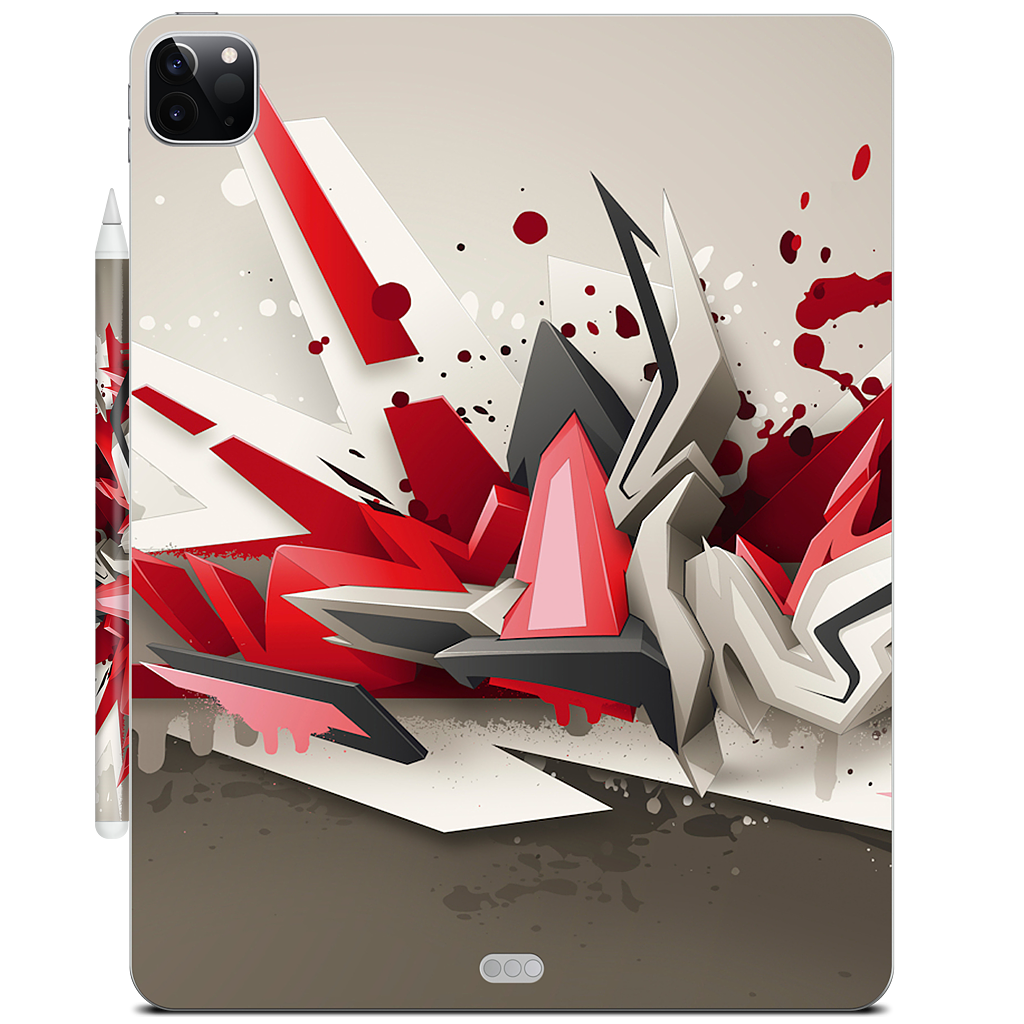 Red Metal iPad Skin