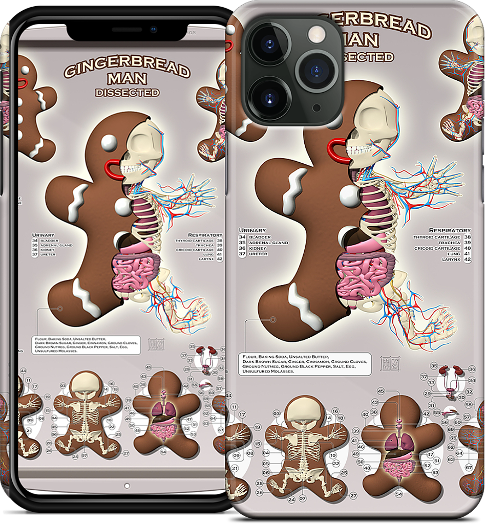 Gingerbread Man Dissected iPhone Case