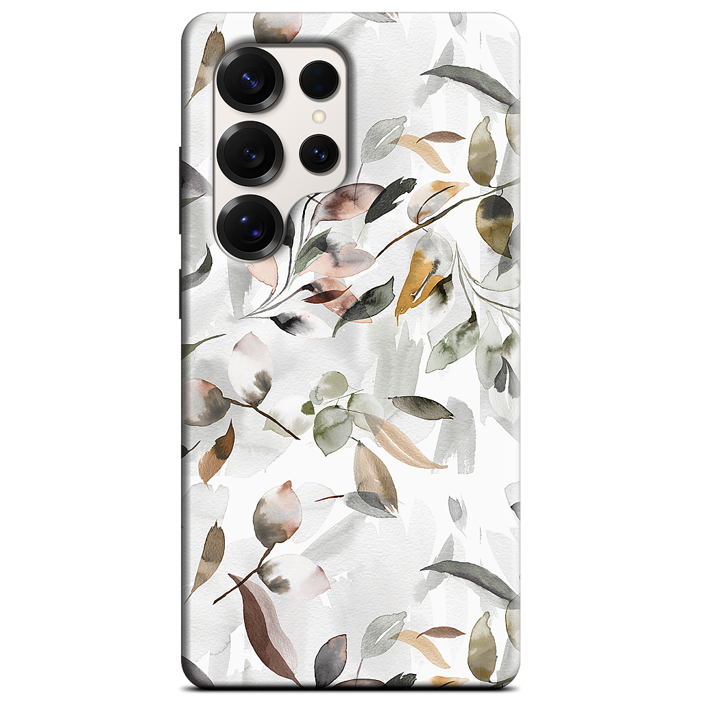 Watercolor Leaves Green Samsung Case