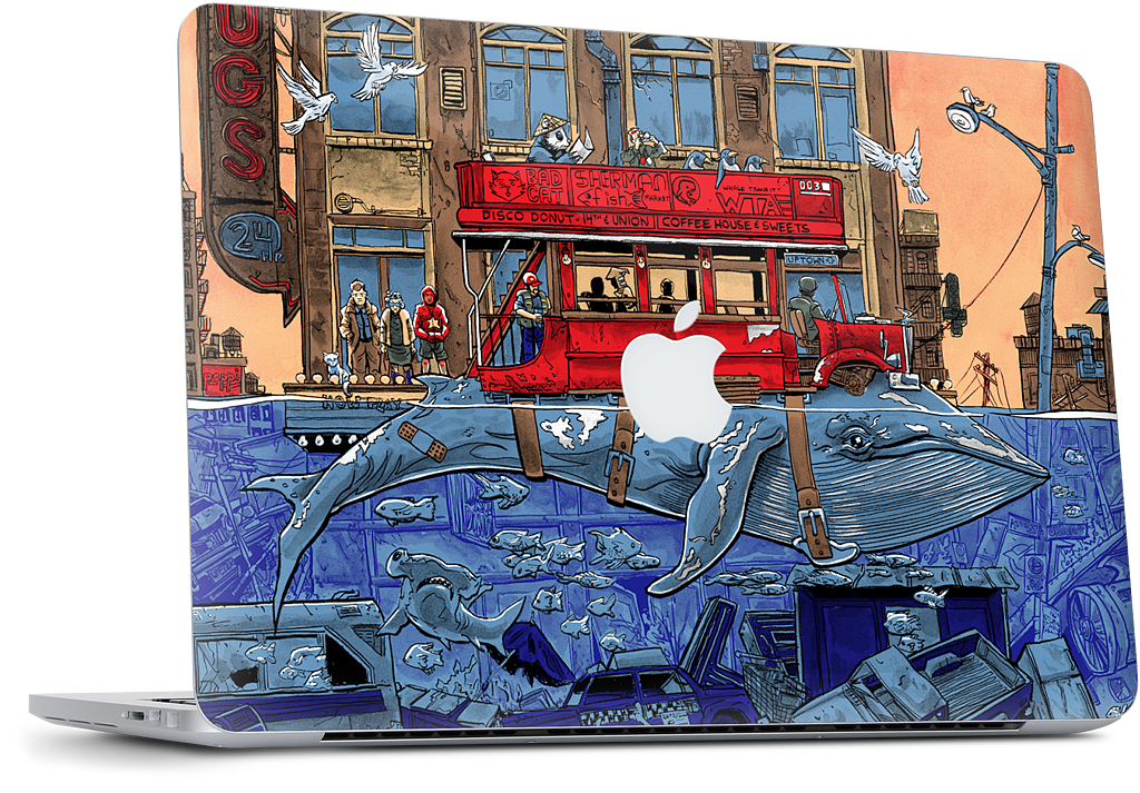 Northbound Whale MacBook Skin