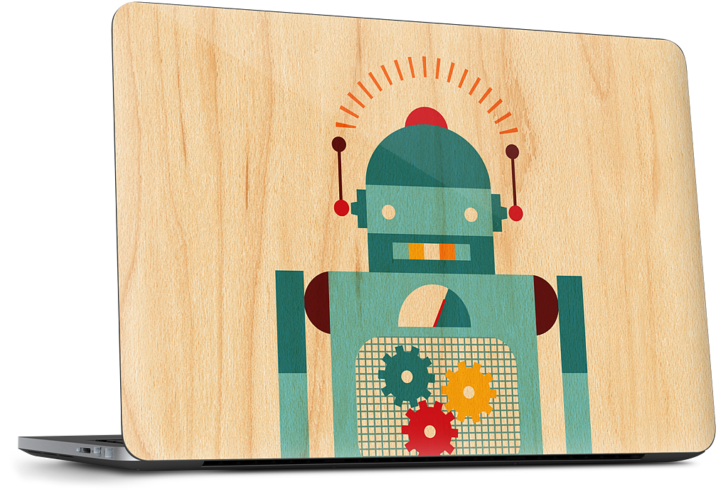 Blue Robot Dell Laptop Skin