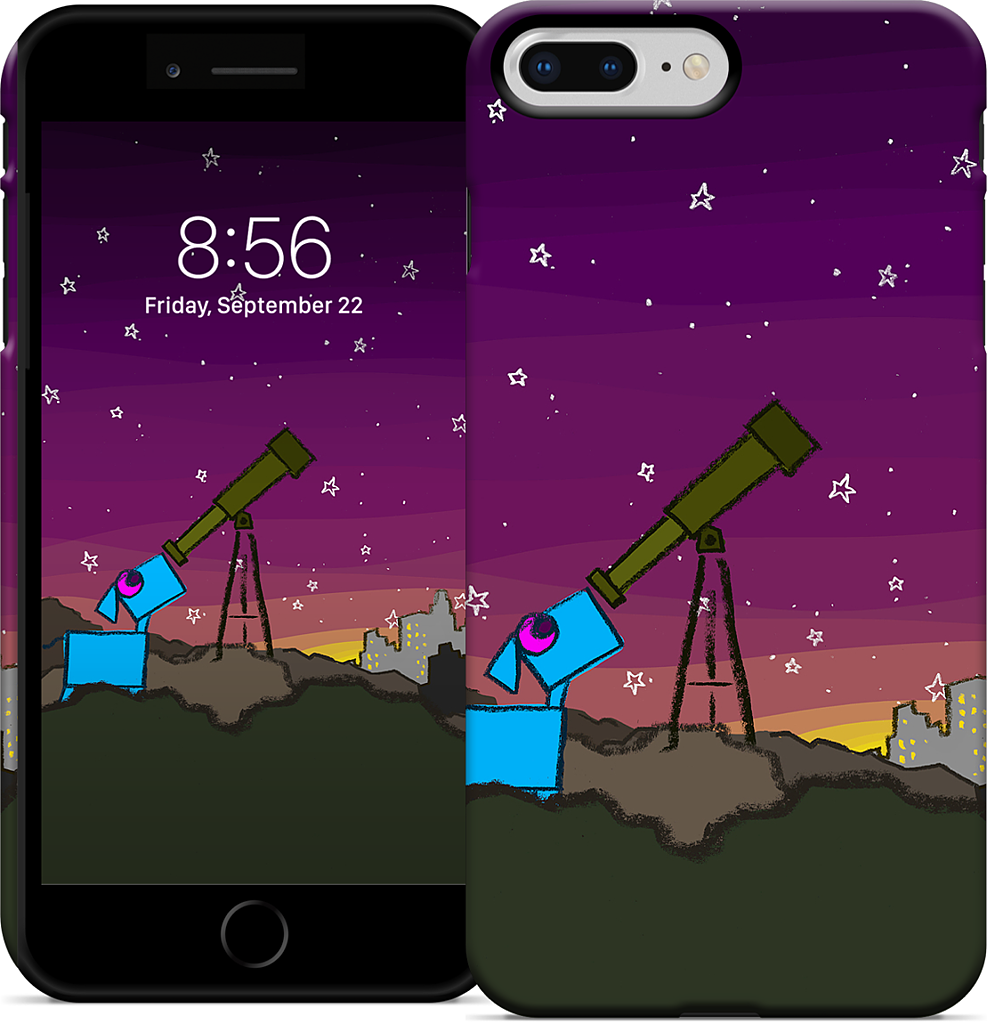 Space Dog Telescope iPhone Case