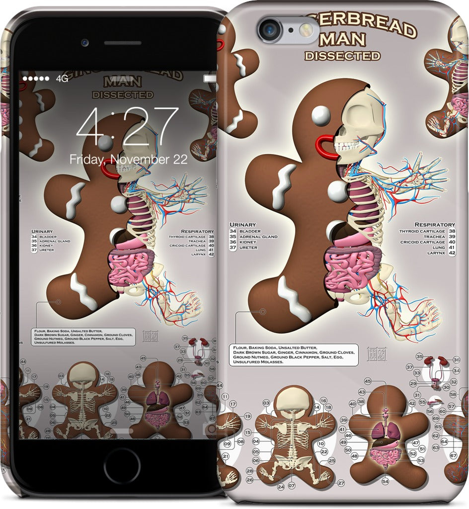 Gingerbread Man Dissected iPhone Case