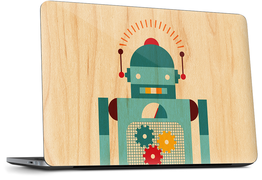 Blue Robot Dell Laptop Skin