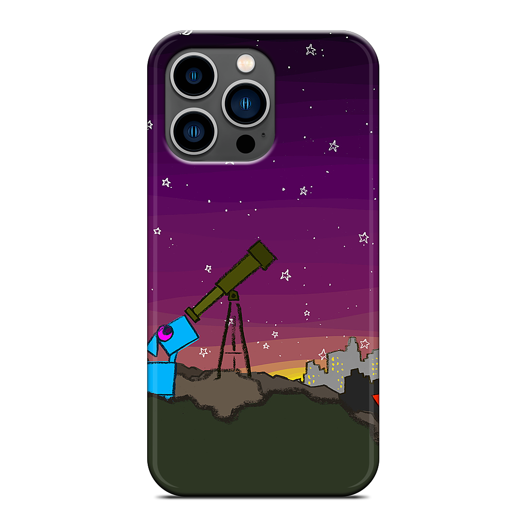 Space Dog Telescope iPhone Case