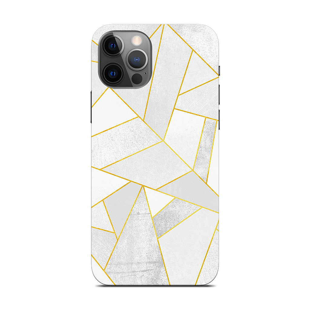 White Stone / Golden Lines iPhone Skin