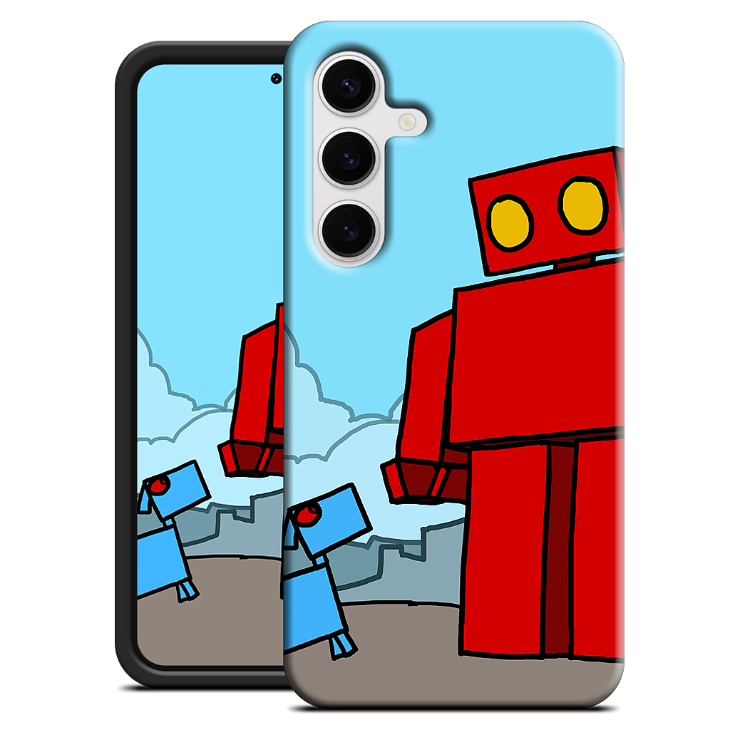 Red Robot Leaving The City Samsung Case