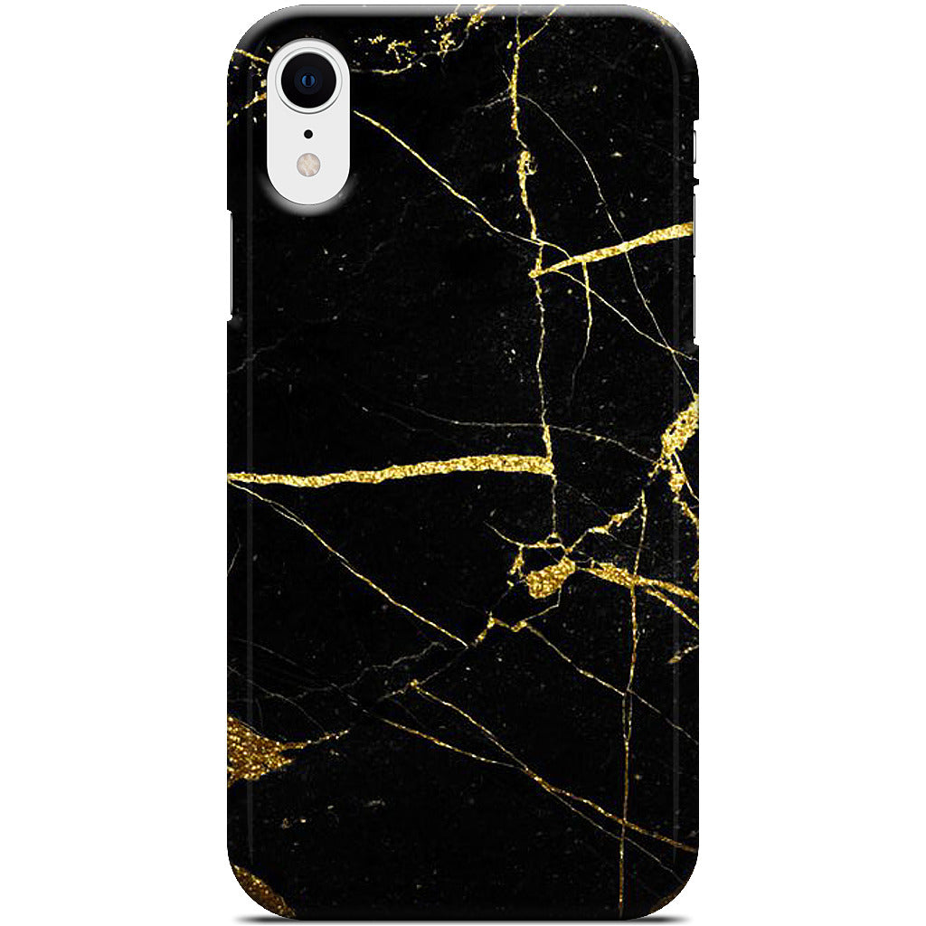Black and Gold Marble iPhone Case