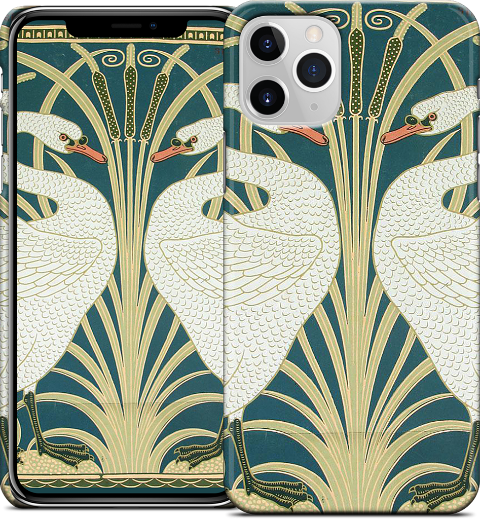 Swans and Irises iPhone Case