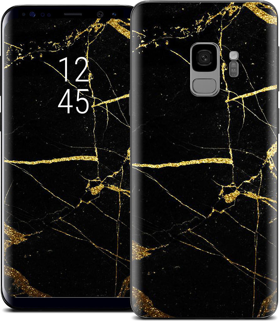 Black and Gold Marble Samsung Skin