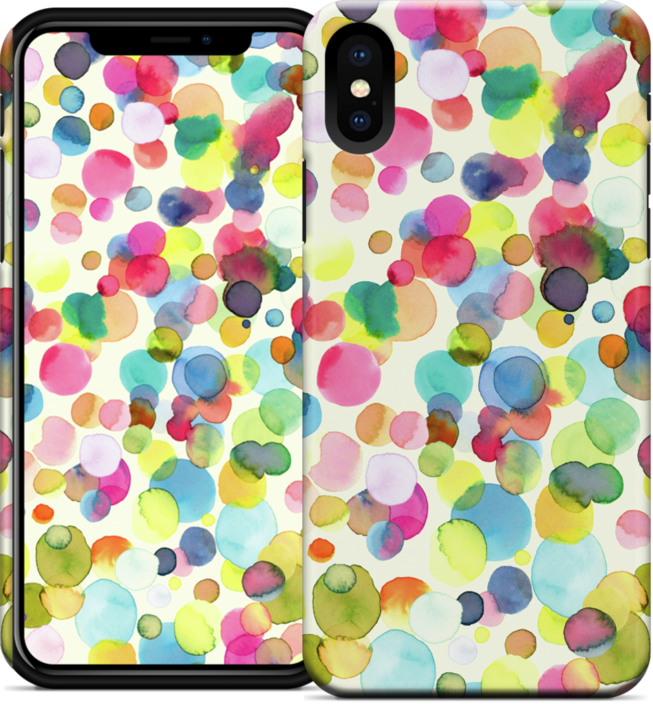 Watercolor Colorful Drops iPhone Case