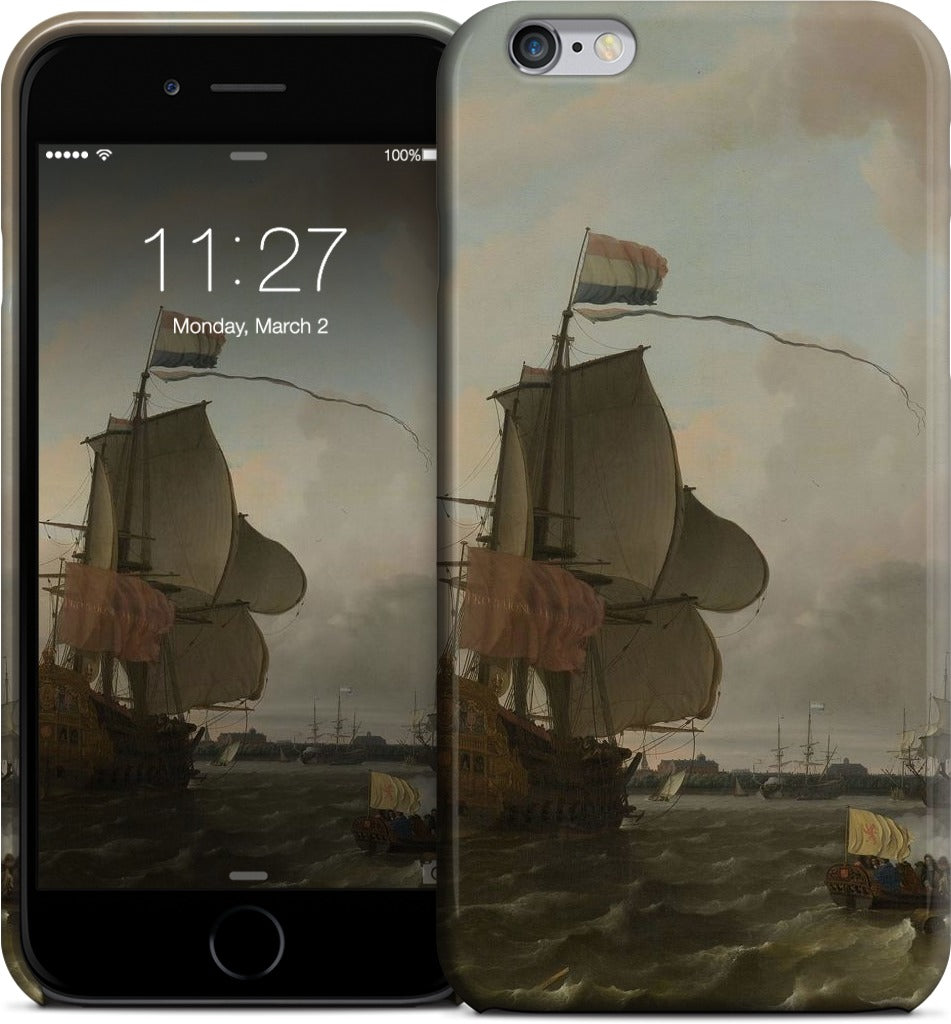 The Warship Brielle on the Maas Rotterdam iPhone Case