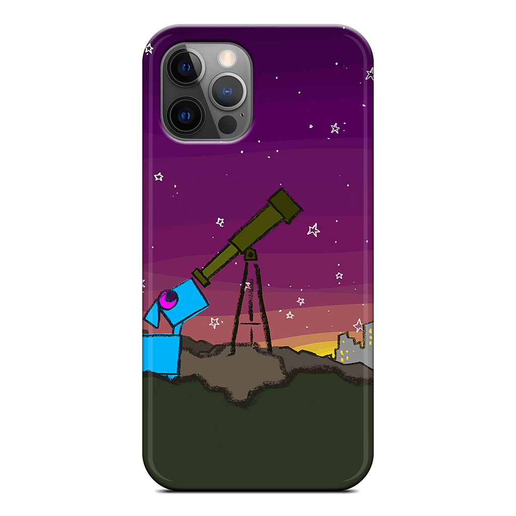 Space Dog Telescope iPhone Case