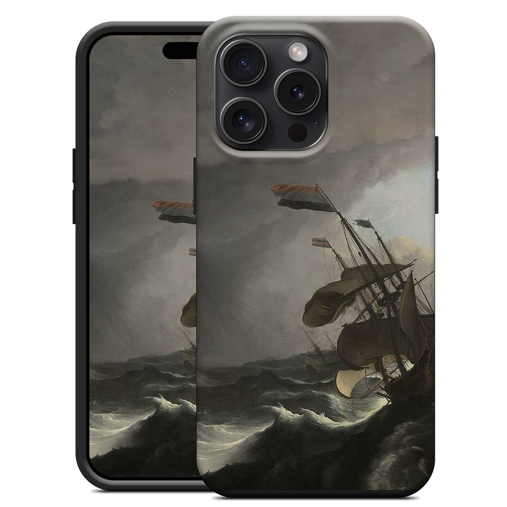 Warships During a Storm iPhone Case